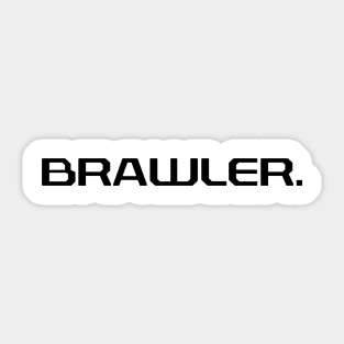 Black on White Brawler T-shirt, Mens Gym T Shirt, Gym T-Shirt, Martial Arts Shirt, Fitness T-Shirt, Mens clothes, Motivational T-shirt Sticker